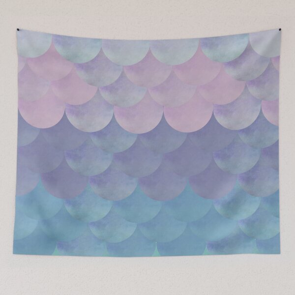 Item preview, Pastel Mermaid Scales Pattern designed and sold by Eliza-Grace.