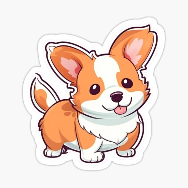Item preview, Charming Corgi Sticker Adorable Doggie Decal for Corgi Lovers designed and sold by myfavoritesm4.