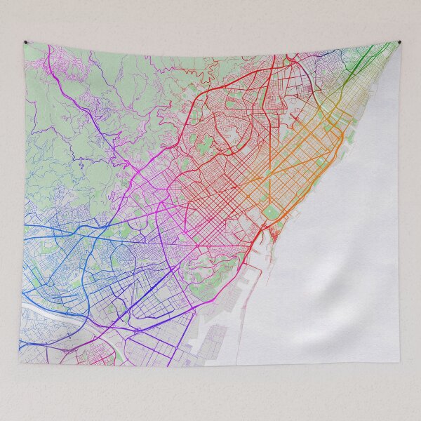Item preview, Barcelona City Map of Spain - Colorful designed and sold by deMAP.