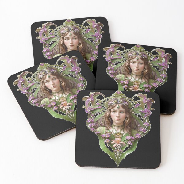 Item preview, Art Nouveau Queen Vintage Art Alphonse Mucha inspired designed and sold by artelligens.