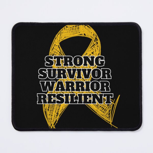 Item preview, Yellow Awareness Ribbon Strong Survivor Warrior Resilient designed and sold by Frugalisms74.