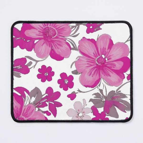 Item preview, Beautiful pink magenta floral background on white  designed and sold by Gigglyvibes.
