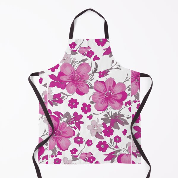 Item preview, Beautiful pink magenta floral background on white designed and sold by Gigglyvibes.