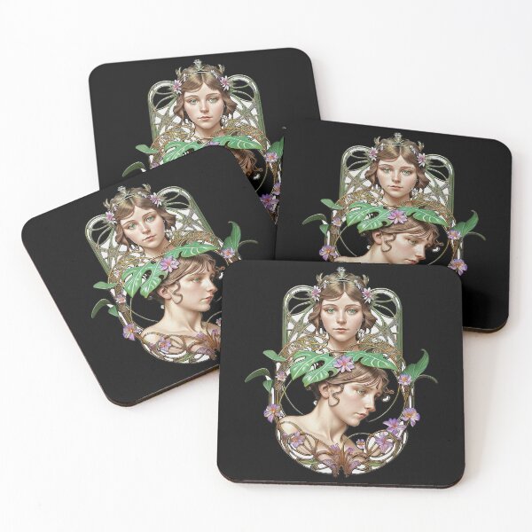 Item preview, Art Nouveau Queen Vintage Art Alphonse Mucha inspired designed and sold by artelligens.