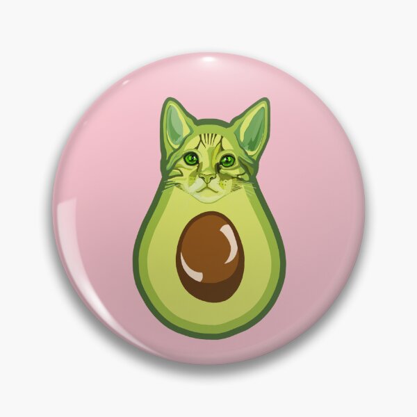 Item preview, Green Kawaii Avocado Kitty Cat designed and sold by Deborah Camp.
