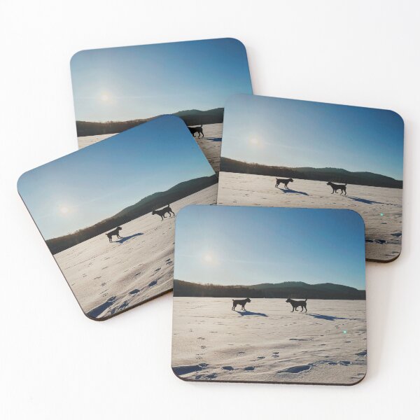 Item preview, Winter Dogs on Frozen Lake designed and sold by archiesvt.