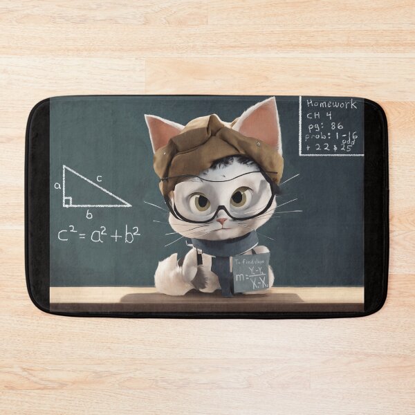 Item preview, Teacher Cat - Math makes me smile designed and sold by shakespeare1212.