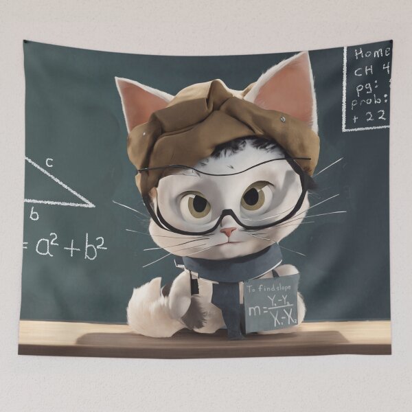 Item preview, Teacher Cat - Math makes me smile designed and sold by shakespeare1212.