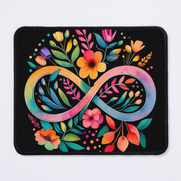 Item preview, Autism Acceptance Rainbow Infinity Symbol and Flowers designed and sold by Indie-Designs.