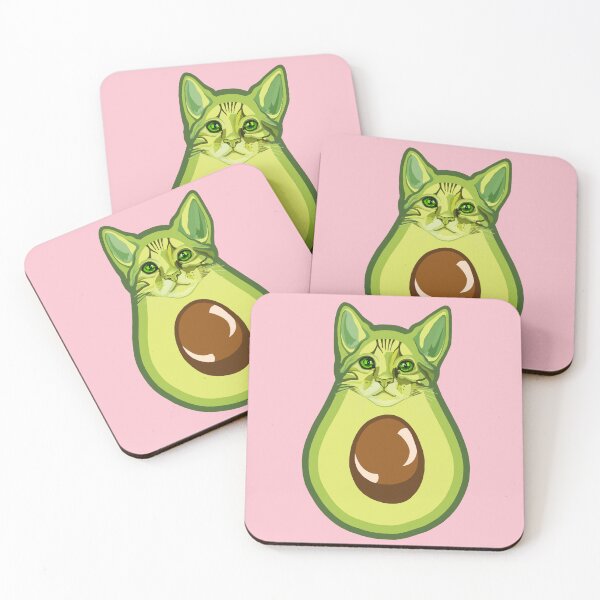 Item preview, Green Kawaii Avocado Kitty Cat designed and sold by Deborah Camp.