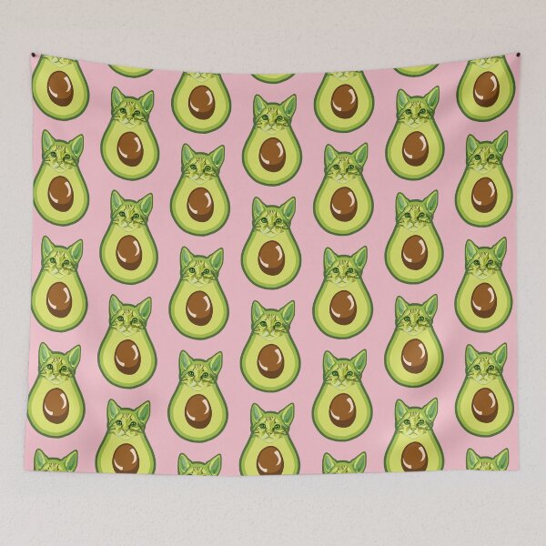 Item preview, Green Kawaii Avocado Kitty Cat designed and sold by Deborah Camp.