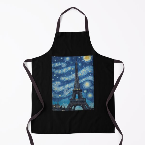 Aperçu de l'œuvre Starry Night in Paris Post Impressionism Van Gogh Inspired Art créée et vendue par Vangoholic.