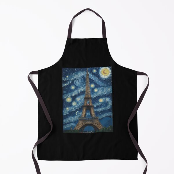 Aperçu de l'œuvre Starry Night in Paris Post Impressionism Van Gogh Inspired Art créée et vendue par Vangoholic.