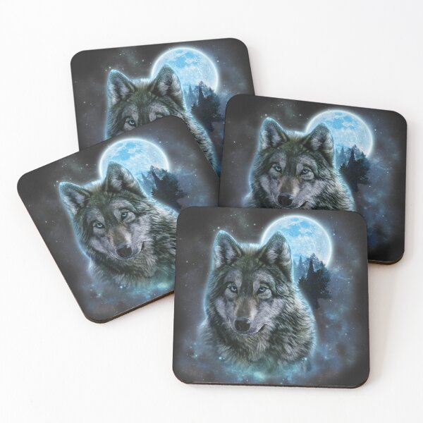 Item preview, Grey Wolf Hunting Ground, Icy Moon, Forest, Galaxy  designed and sold by JohnJClarka.