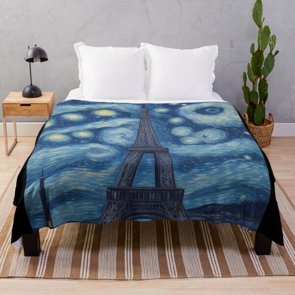 Aperçu de l'œuvre Starry Night in Paris Post Impressionism Van Gogh Inspired Art créée et vendue par Vangoholic.