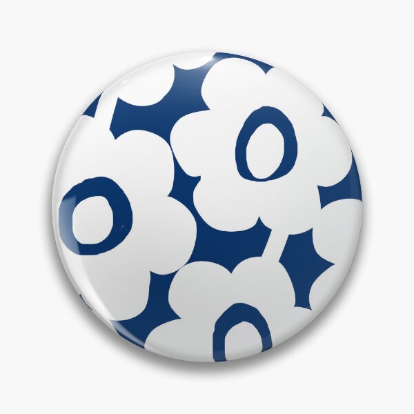 Item preview, Iconic Modern Finnish Flowers in White and Blue designed and sold by Deutschic.