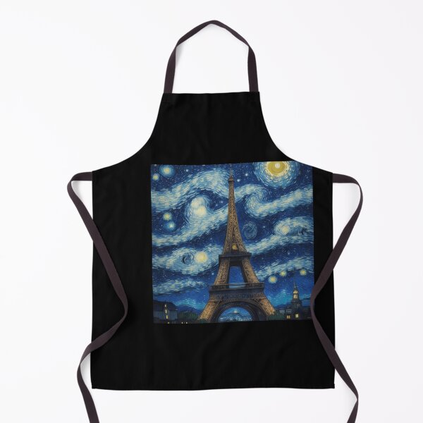 Aperçu de l'œuvre Starry Night in Paris Post Impressionism Van Gogh Inspired Art créée et vendue par Vangoholic.