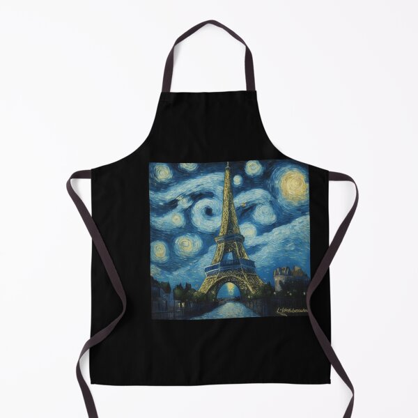 Aperçu de l'œuvre Starry Night in Paris Post Impressionism Van Gogh Inspired Art créée et vendue par Vangoholic.