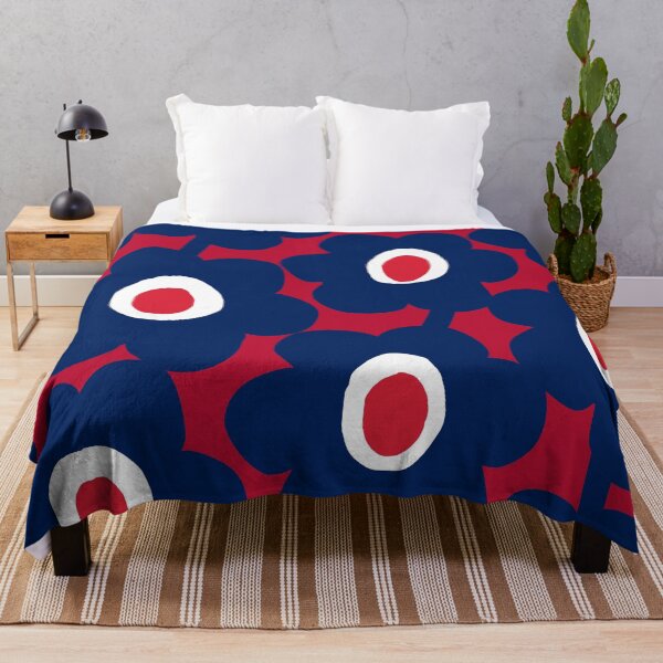 Item preview, Iconic Modern Norwegian Flowers in Blue, White and Red designed and sold by Deutschic.