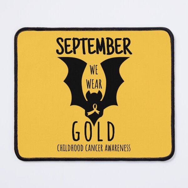 Item preview, In September We Wear Gold Childhood Cancer Awareness, Bat Ribbon Halloween Groovy designed and sold by Thevulcano.