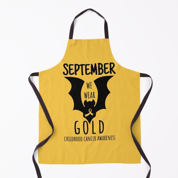 Item preview, In September We Wear Gold Childhood Cancer Awareness, Bat Ribbon Halloween Groovy designed and sold by Thevulcano.