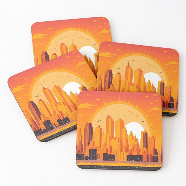 Item preview, Sunset Silhouettes: Cityscape Landscape designed and sold by Glitchart66.