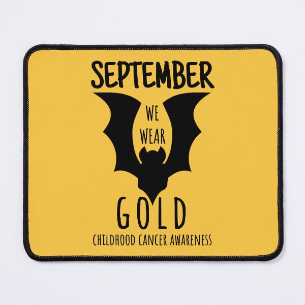 Item preview, In September We Wear Gold Childhood Cancer Awareness, Gold Bat designed and sold by Thevulcano.