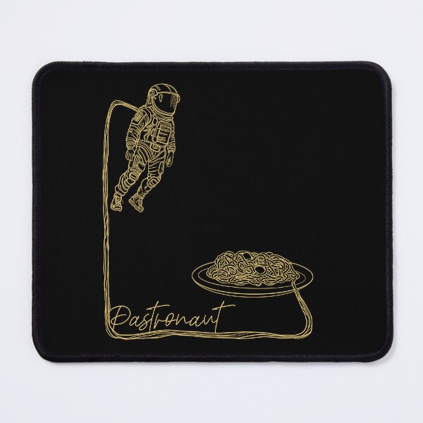 Item preview, Pastronaut. An astronaut getting his oxygen from a plate of spaghetti pasta. designed and sold by DaveDanchuk.