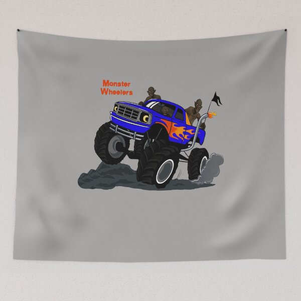 Item preview, Monster Wheelers - Monster Truck with Three Creepy Monsters designed and sold by Jecolds.