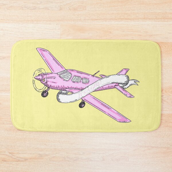 Aperçu de l'œuvre C'est un avion de fille avec un fond jaune créée et vendue par missmann.
