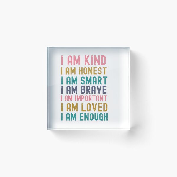 Item preview, I Am Kind Positive Affirmations Elementary Teacher Mom Rainbow Kids Room Decor Nursery Decor designed and sold by ShoniwDesigns.