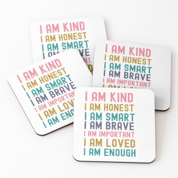 Item preview, I Am Kind Positive Affirmations Elementary Teacher Mom Rainbow Kids Room Decor Nursery Decor designed and sold by ShoniwDesigns.