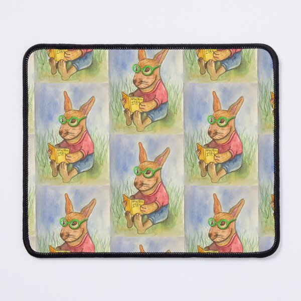 Item preview, Cute bunny reading george orwell designed and sold by altairaleon.