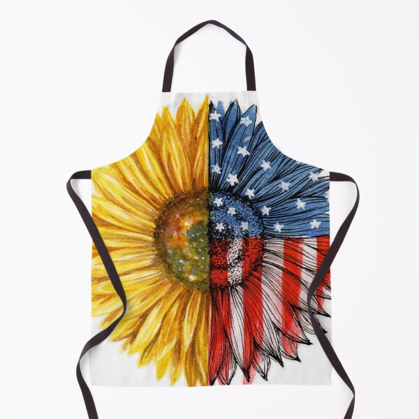 Item preview, Sunflower American flag graphic design print designed and sold by dcrc.