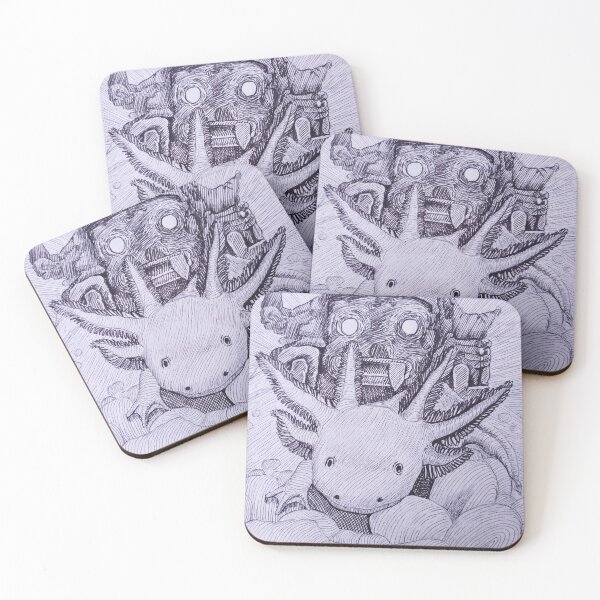 Item preview, Axolotl and Tlaloc designed and sold by MoraArt85.