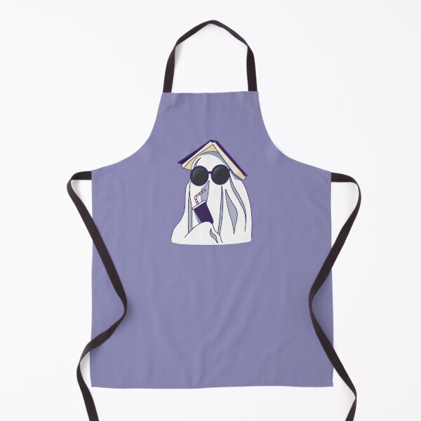 Item preview, Ghost wearing sunglasses with a drink and a book, purple designed and sold by rizdrawings.