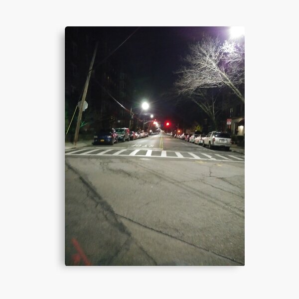 Street light, New York, Manhattan, Brooklyn, New York City, architecture, street, building, tree, car,   Canvas Print