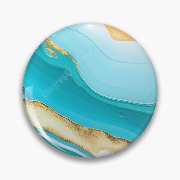 Item preview, Abstract Marble Pattern Turquoise Gold and White designed and sold by calibrit.