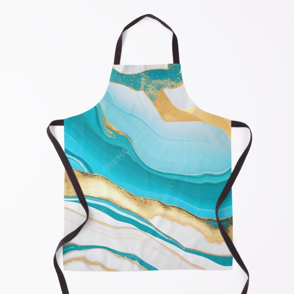 Item preview, Abstract Marble Pattern Turquoise Gold and White designed and sold by calibrit.