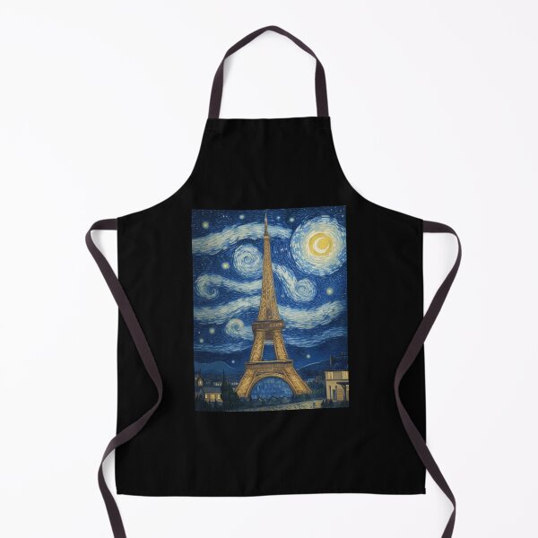 Aperçu de l'œuvre Starry Night in Paris Post Impressionism Van Gogh Inspired Art créée et vendue par Vangoholic.