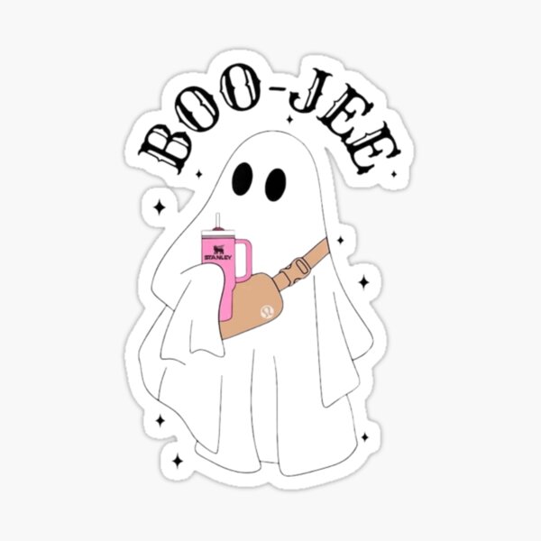 Boo-Jee SVG, Ghost With Stanley Cup SVG, Cute Trendy Halloween SVG
