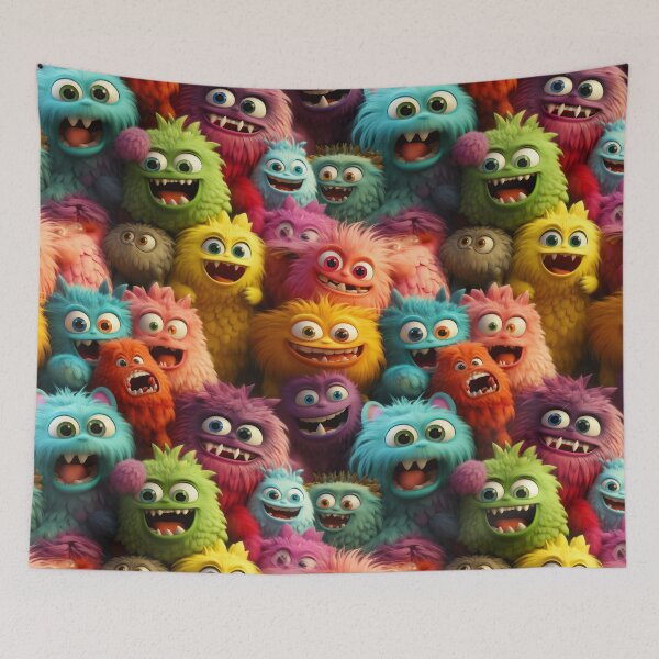 Item preview, Fuzzball Monsters Pattern - Number Two designed and sold by MyEZStyle.