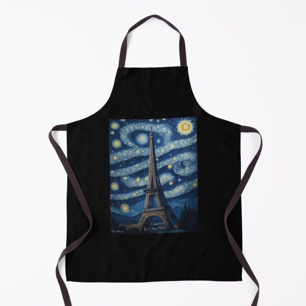 Aperçu de l'œuvre Starry Night in Paris Post Impressionism Van Gogh Inspired Art créée et vendue par Vangoholic.