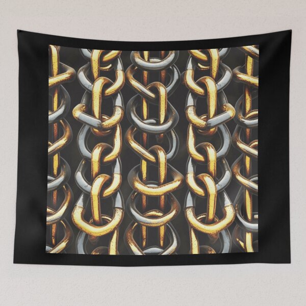 Item preview, silver and gold interlocking chains designed and sold by DanieWoods.