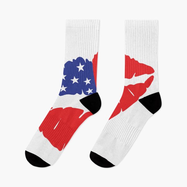 Item preview, Patriotic lips, kiss graphic design print designed and sold by dcrc.