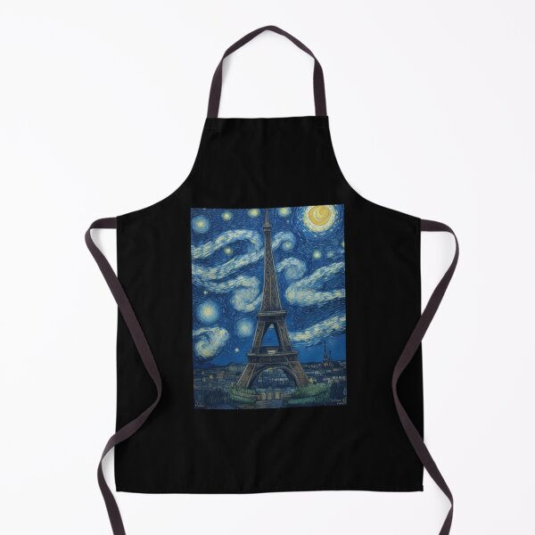Aperçu de l'œuvre Starry Night in Paris Post Impressionism Van Gogh Inspired Art créée et vendue par Vangoholic.