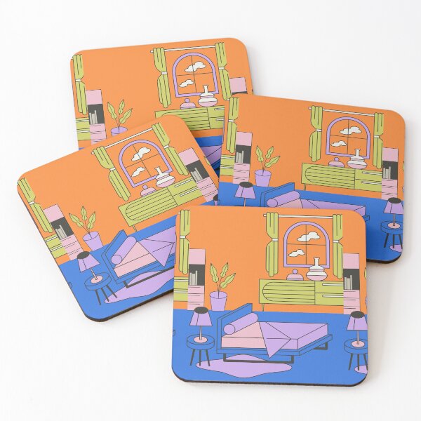 Item preview, Funky Neon Modern Bedroom designed and sold by shopcosmiclatte.