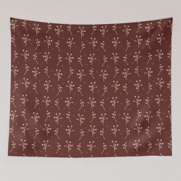 Item preview, Woodland Berries in Dark Red designed and sold by ashandinkstudio.