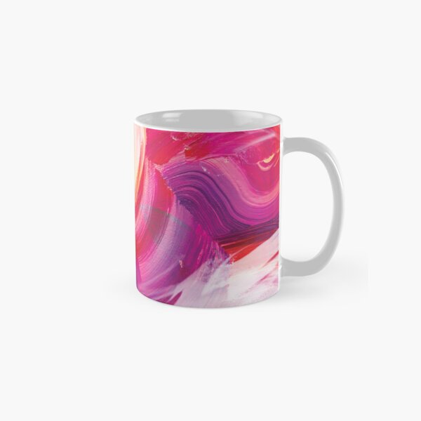 Brushstrokes - Fuchsia and Light Pink Travel Tumbler