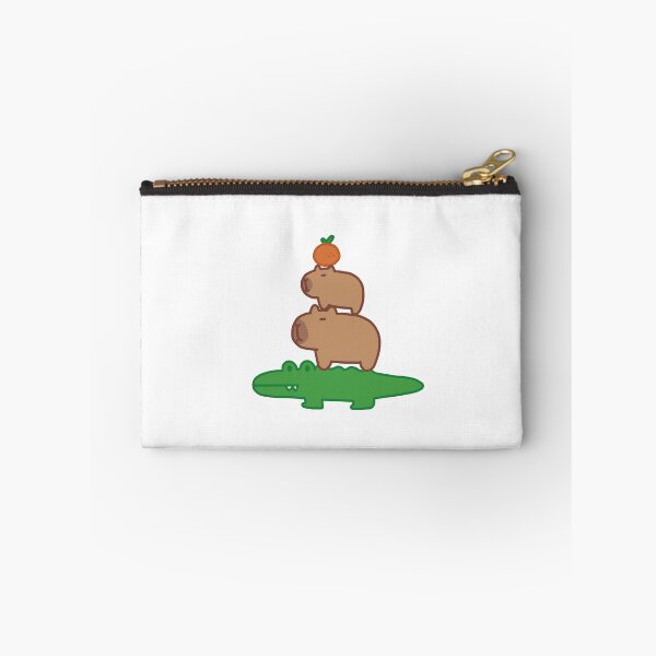 Item preview, Cute Capybara riding on a Crocodile  designed and sold by sleepycharis.